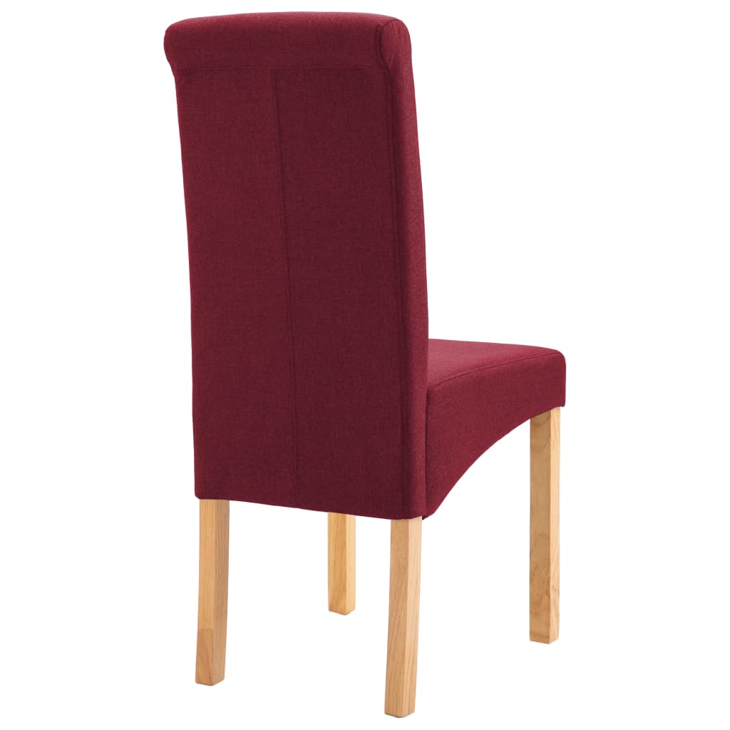 vidaXL Трапезни столове, 2 бр, червени, текстил