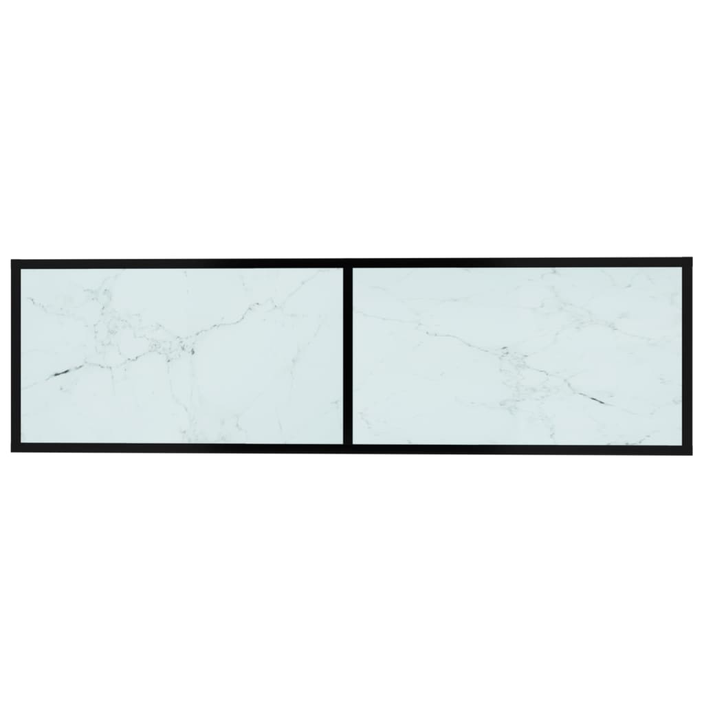 vidaXL ТВ шкаф, бял мрамор, 140x40x40,5 см, закалено стъкло