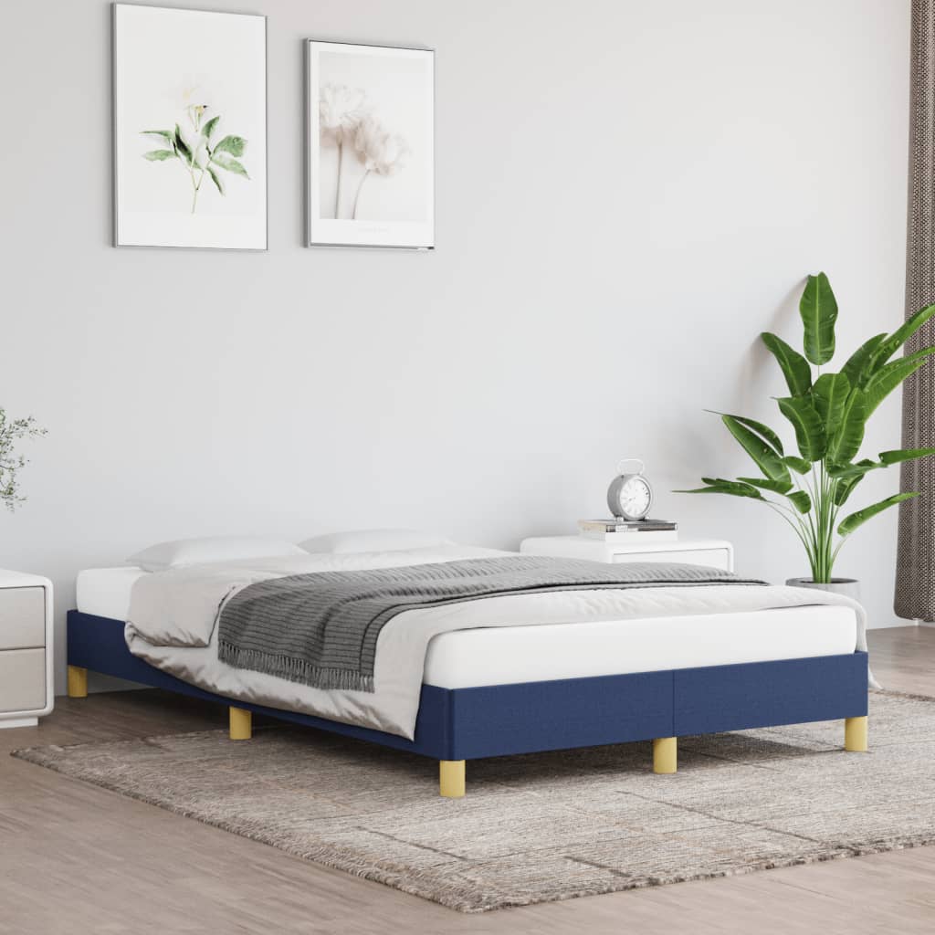 vidaXL Рамка за легло синя 120x200 см плат