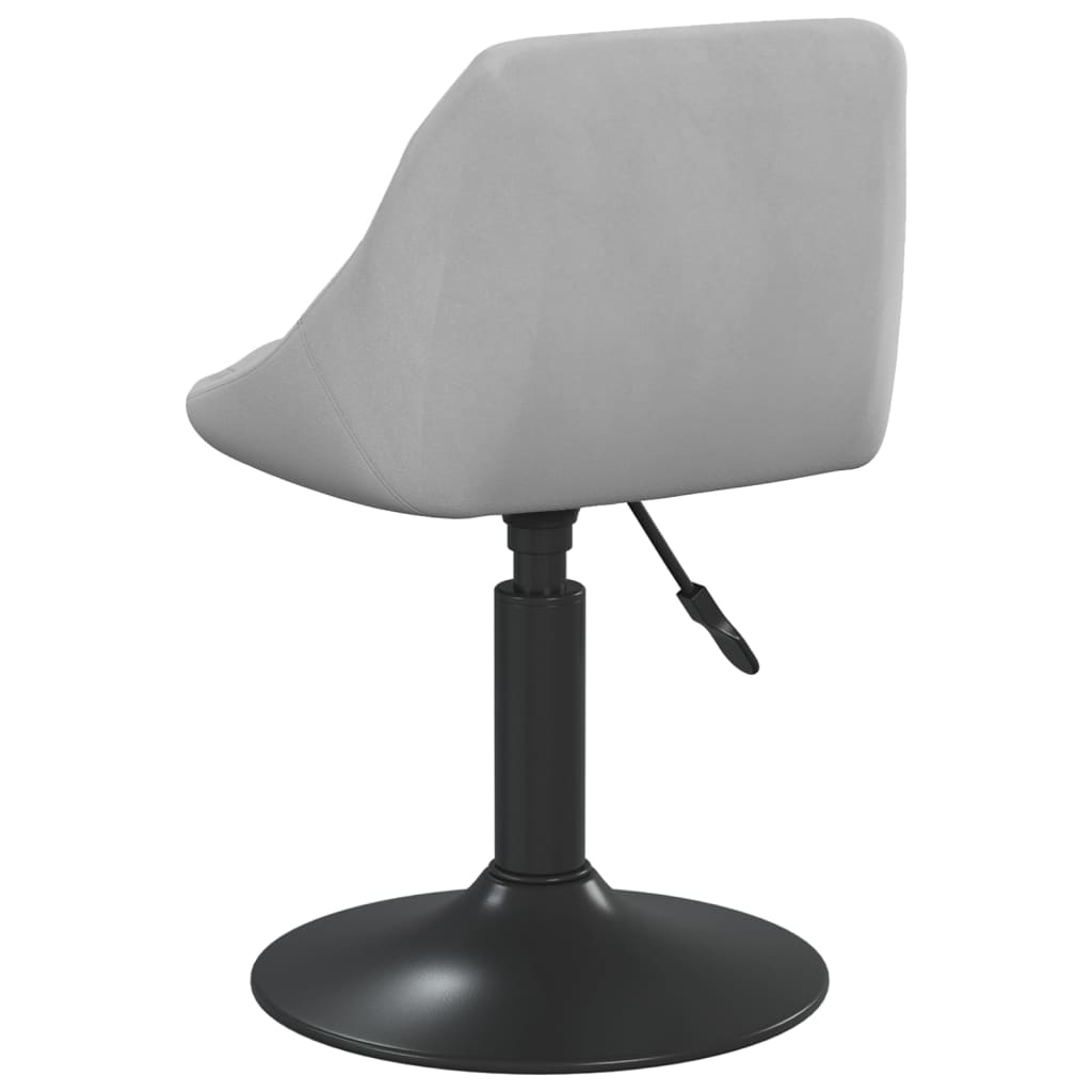 vidaXL Трапезен стол, светлосив, кадифе
