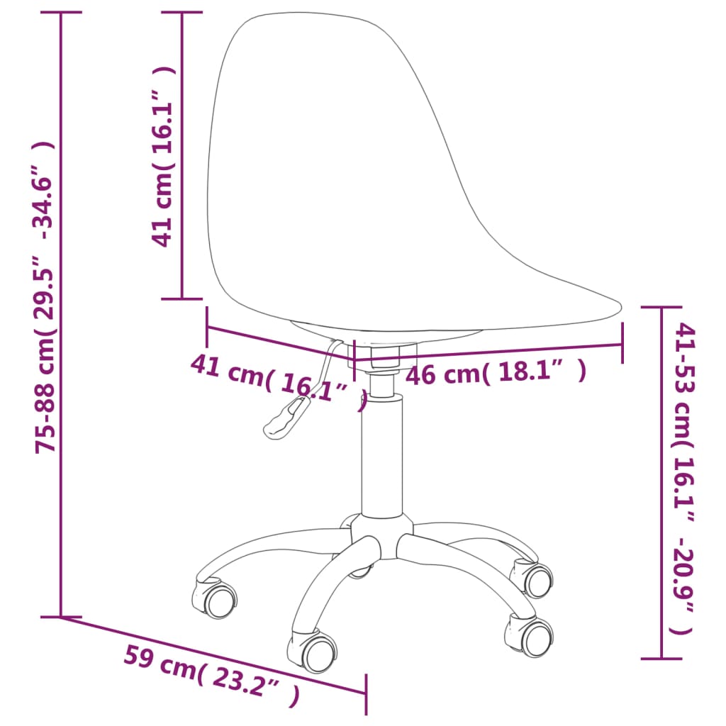 vidaXL Въртящи се трапезни столове, 2 бр, светлосиви, PP