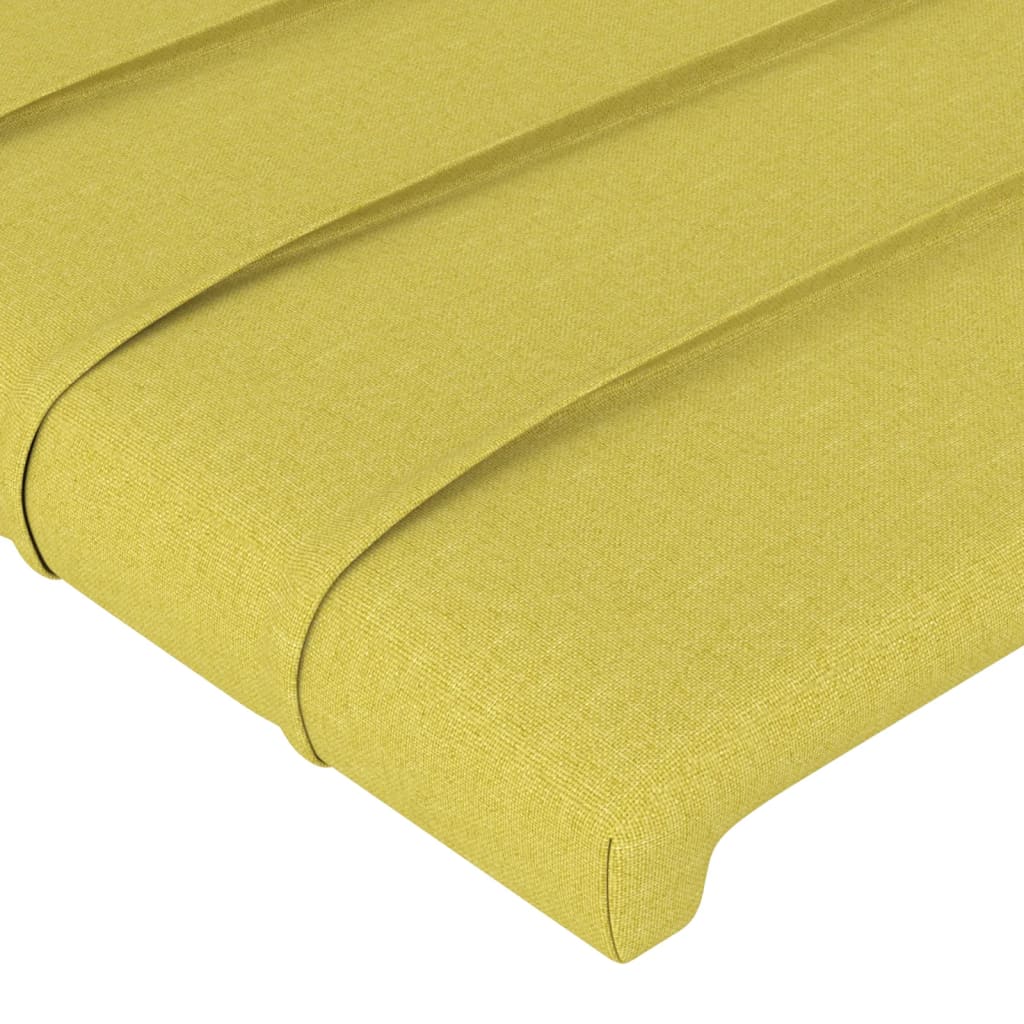 vidaXL Горни табли за легло, 2 бр, зелени, 80x5x78/88 см, плат