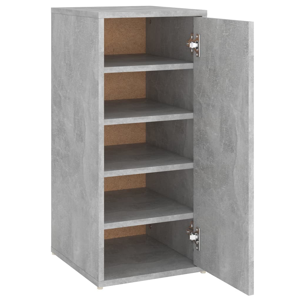 vidaXL Шкаф за обувки, бетонно сив, 32x35x70 см, ПДЧ
