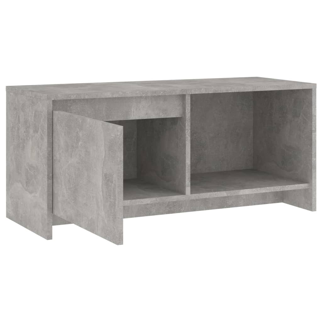 vidaXL ТВ шкаф, бетонно сив, 90x35x40 см, ПДЧ