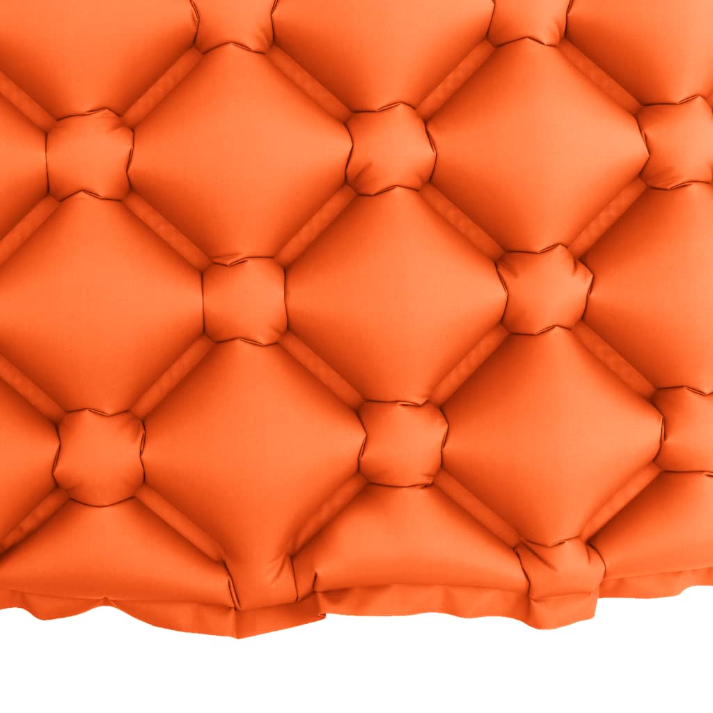 vidaXL Надуваем матрак с възглавница, 58x190 см, оранжев