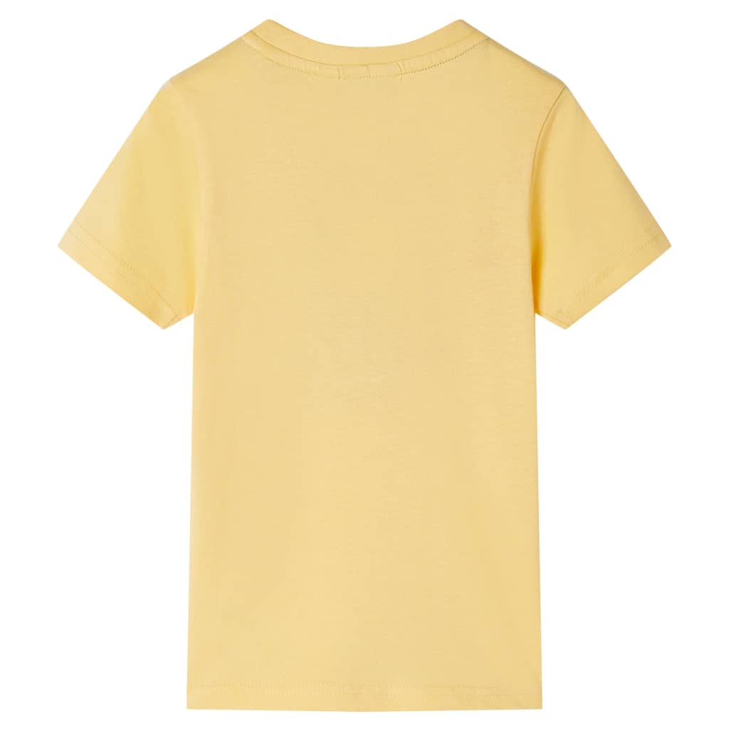 Детска тениска с къс ръкав, жълта, 92