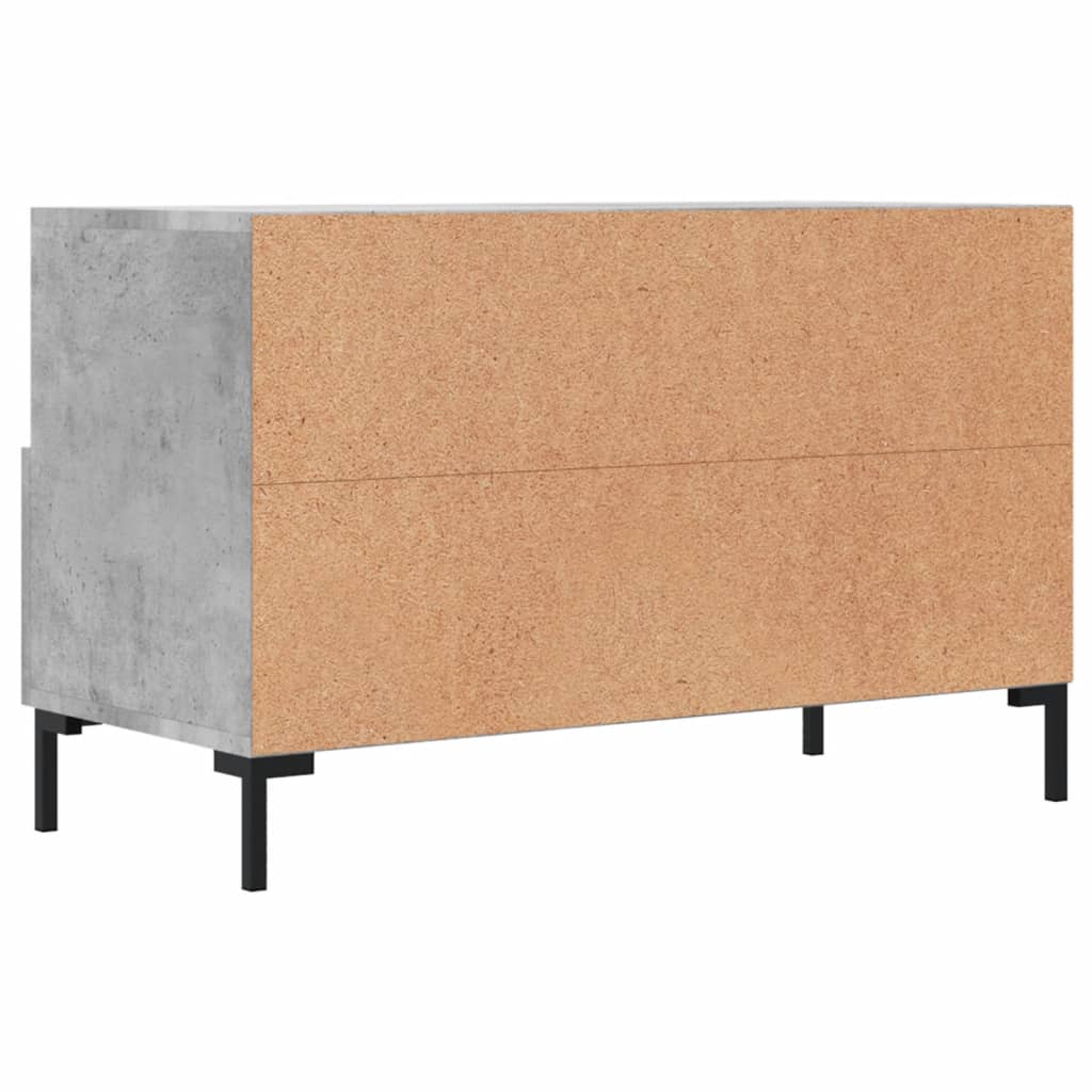 vidaXL ТВ шкаф, бетонно сив, 80x36x50 см, инженерно дърво
