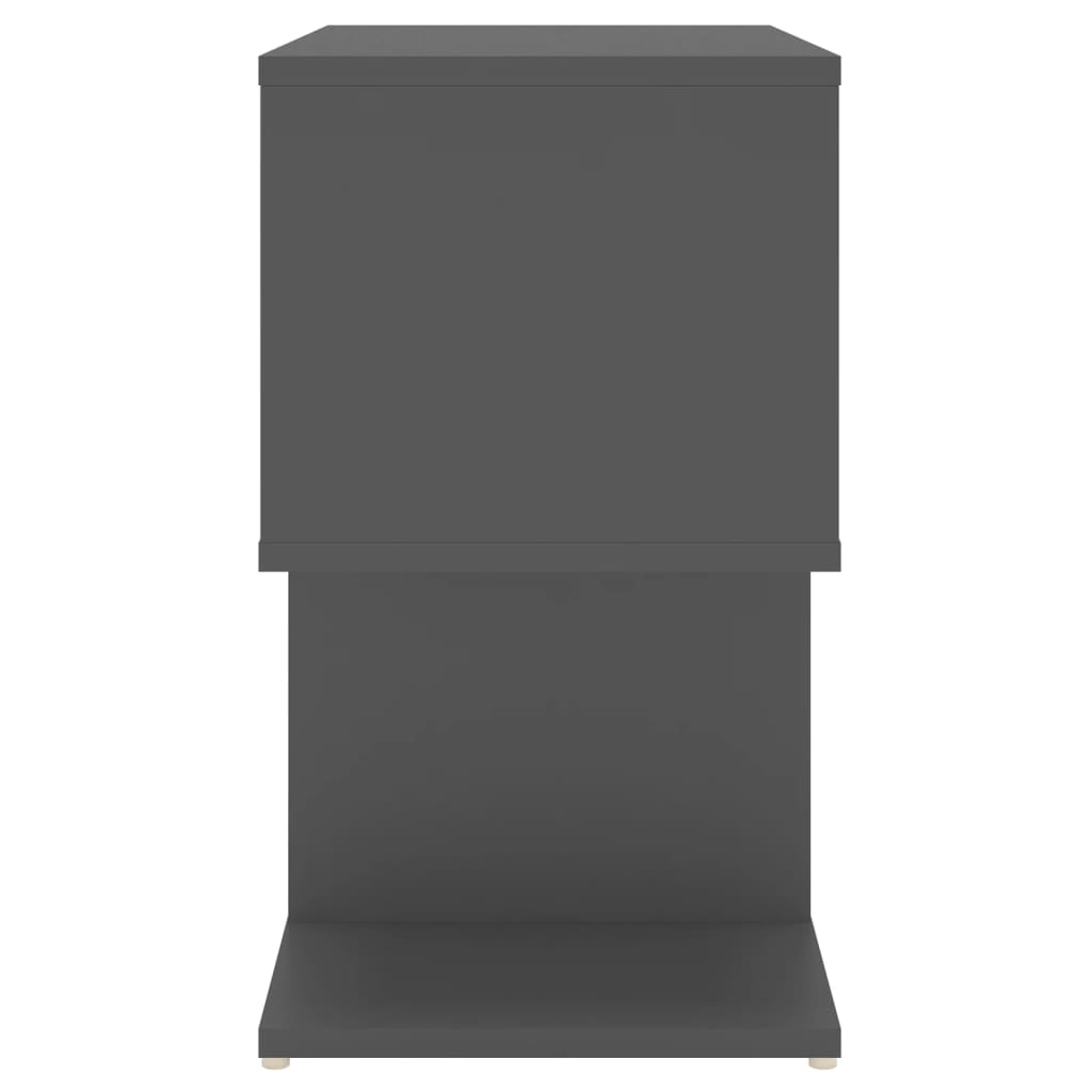 vidaXL Нощно шкафче, сиво, 50x30x51,5 см, ПДЧ