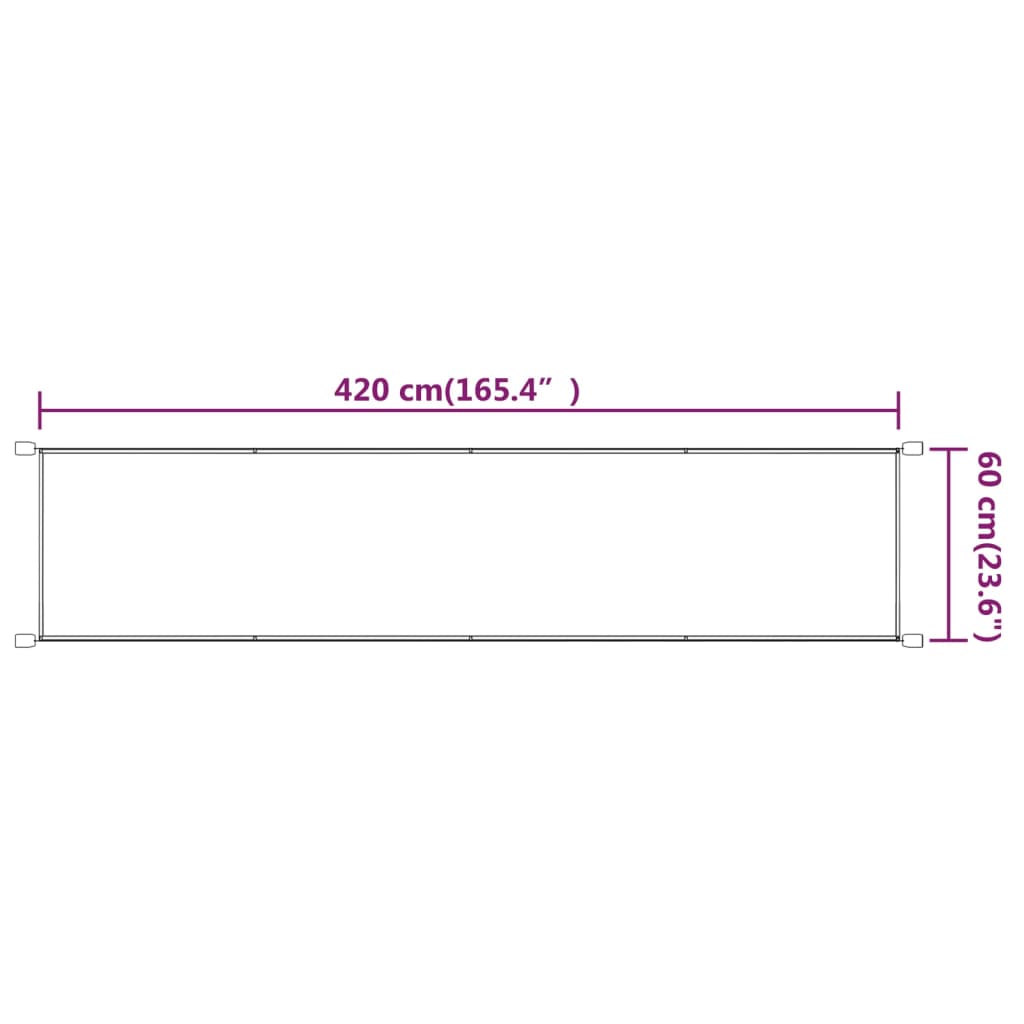 vidaXL Вертикален сенник, син, 60x420 см, оксфорд плат