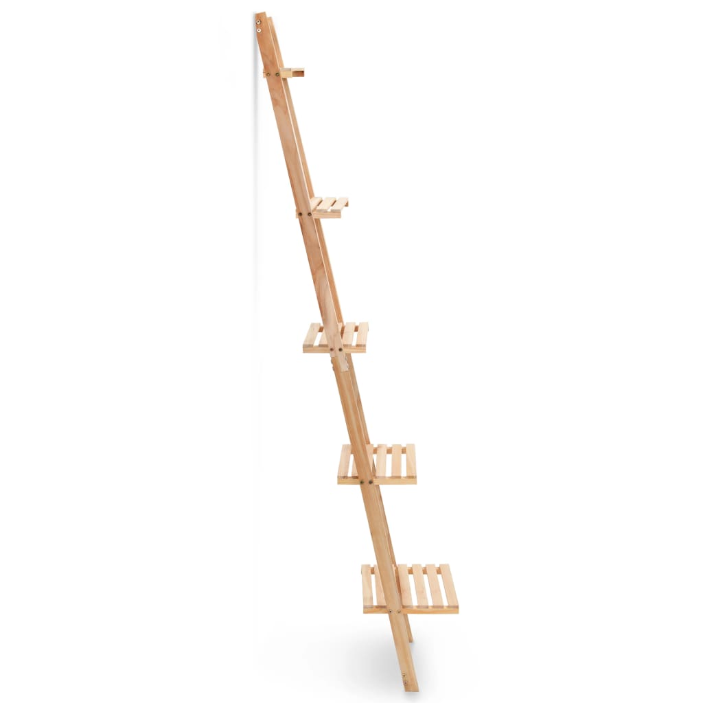 vidaXL Стенен рафт тип стълба, кедрово дърво, 41,5x30x176 см
