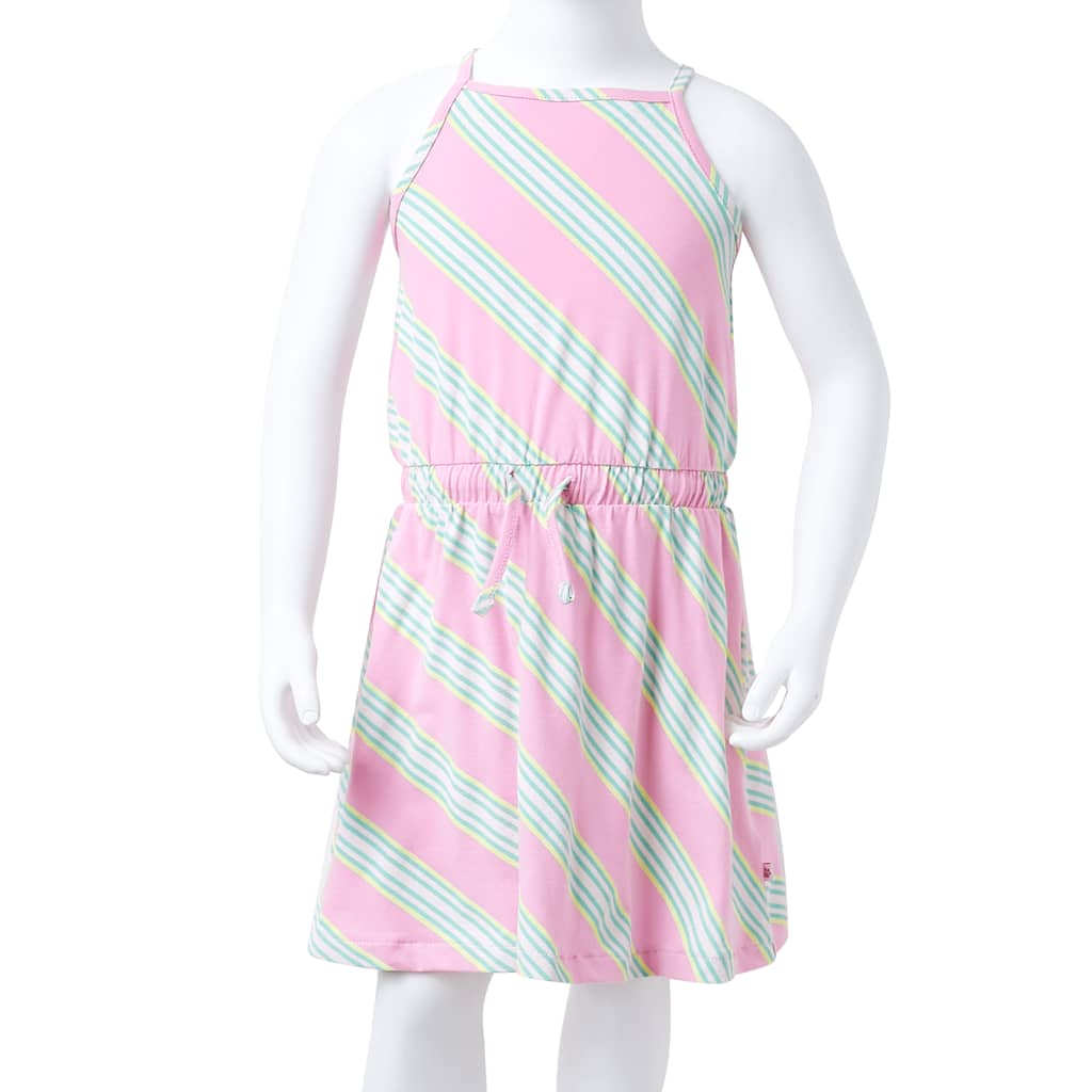 Детска рокля с шнур без ръкави, розова, 92