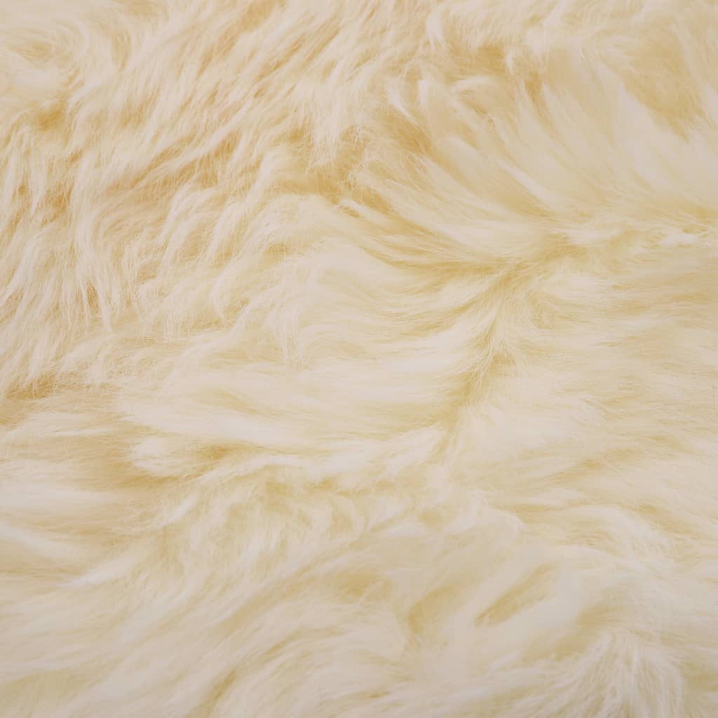 vidaXL Килим от овча кожа, 60х180 см, бял