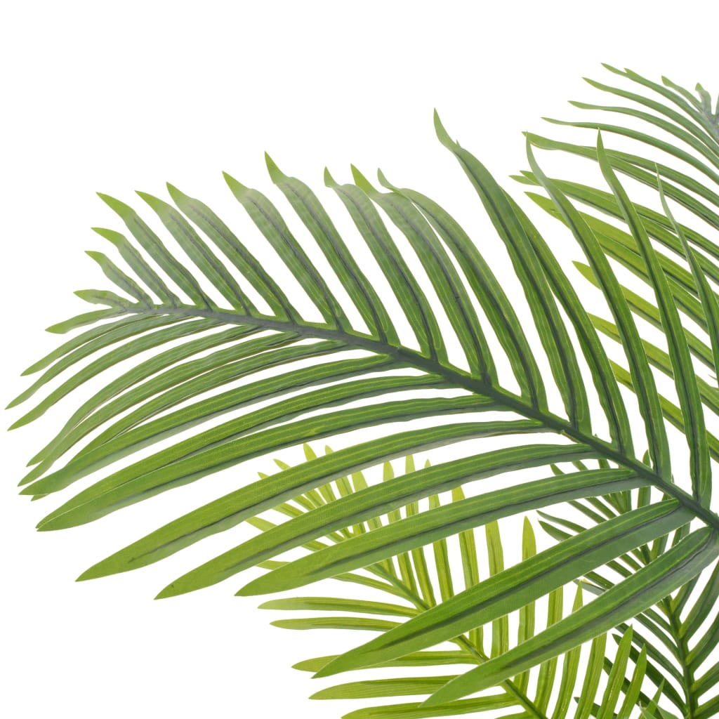 vidaXL Изкуствено растение палма със саксия, зелено, 120 см