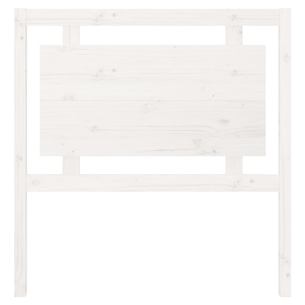 vidaXL Горна табла за легло, бяла, 95,5x4x100 см, бор масив
