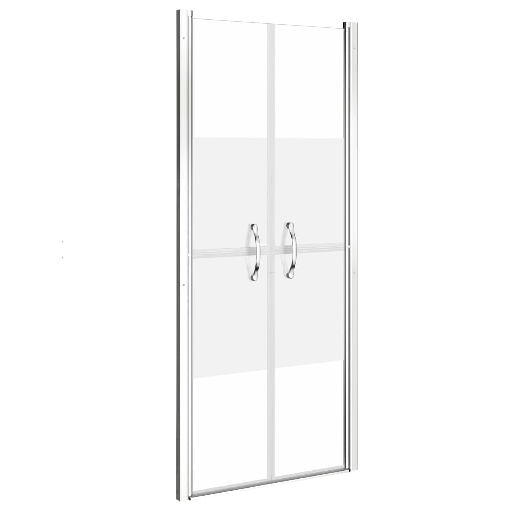 vidaXL Врата за душ, полуматирано ESG стъкло, 71x190 см