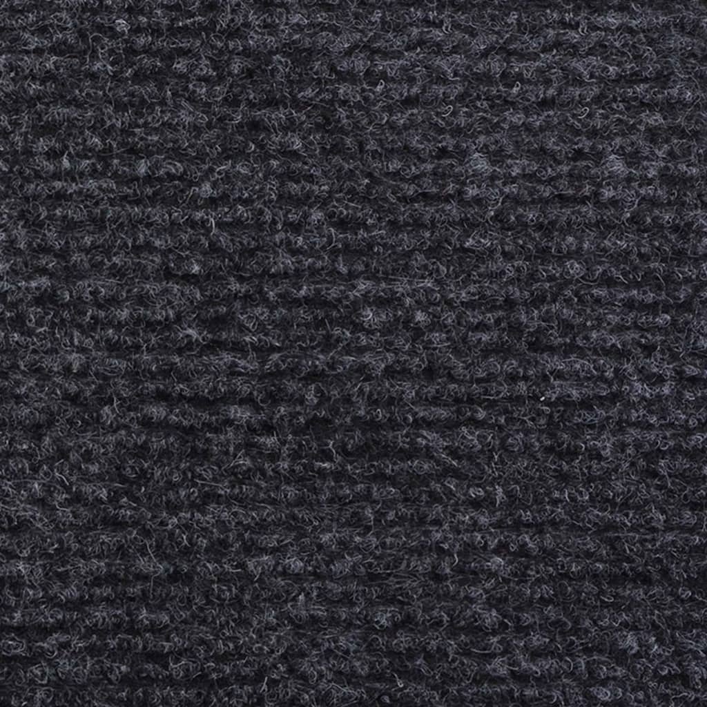 vidaXL Изложбен килим, набразден, 1,2x15 м, антрацит