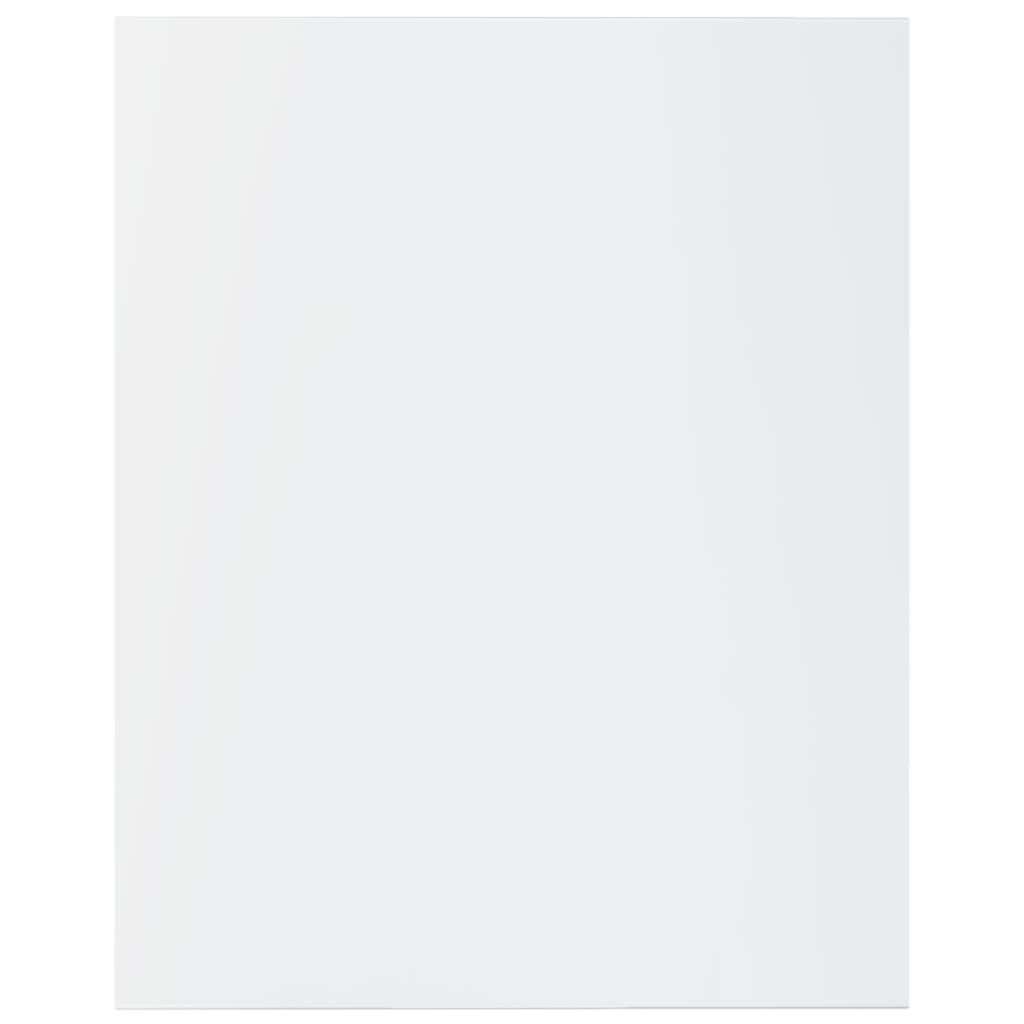vidaXL Рафтове за етажерка, 4 бр, бял гланц, 40x50x1,5 см, ПДЧ