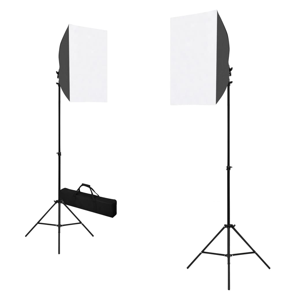 vidaXL Фотографски комплект за студио със софтбокс светлини и фонове