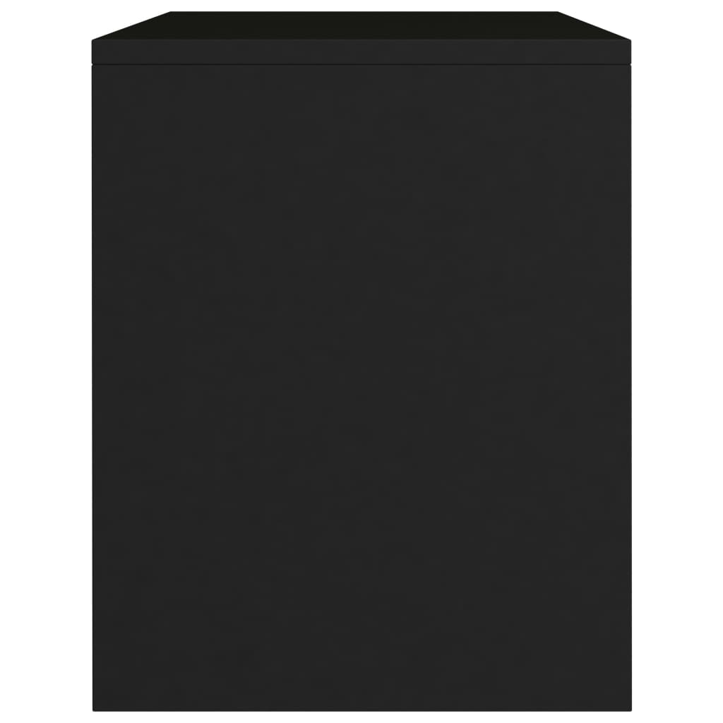 vidaXL Нощно шкафче, черно, 40x30x40 см, ПДЧ