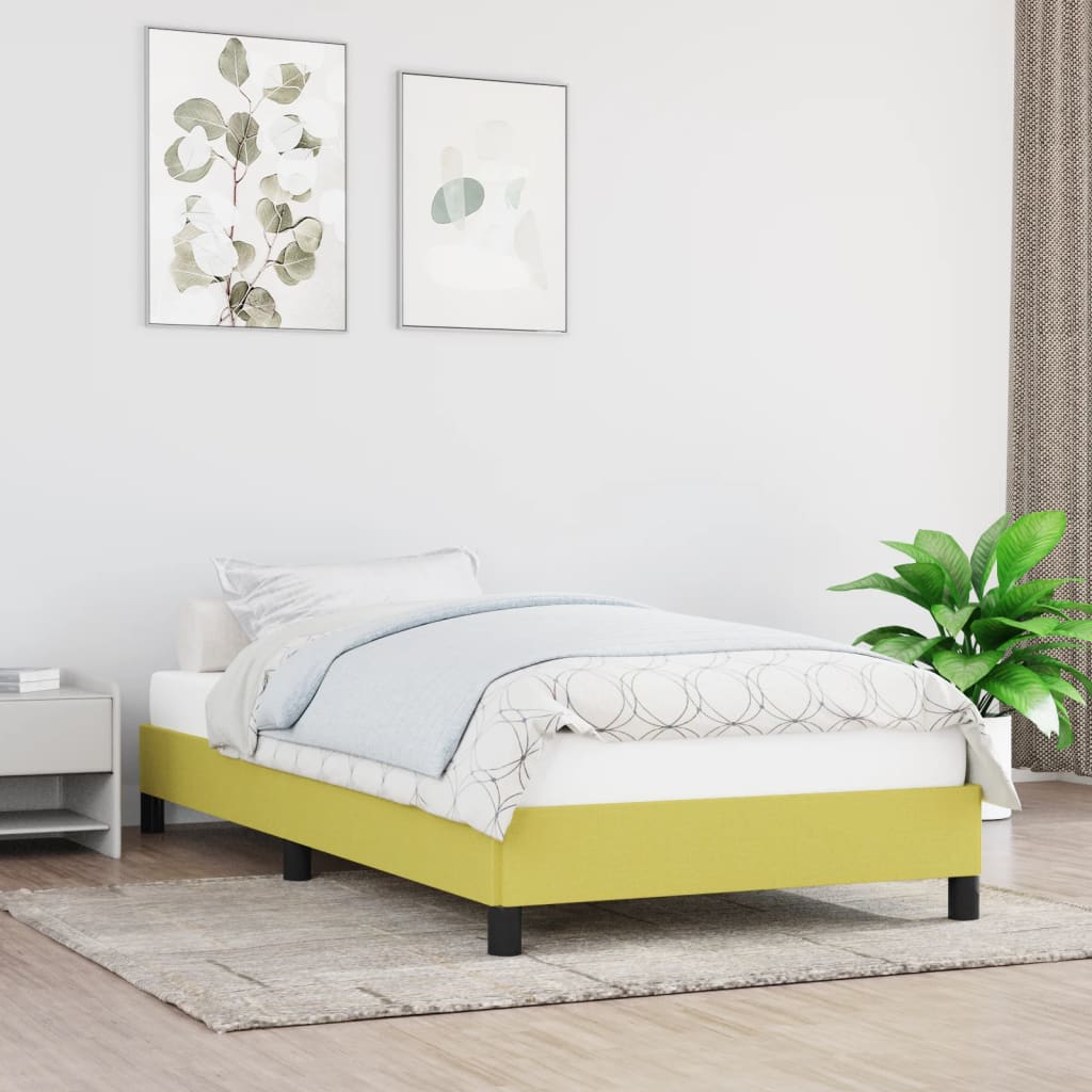 vidaXL Рамка за легло зелена 80x200 см плат