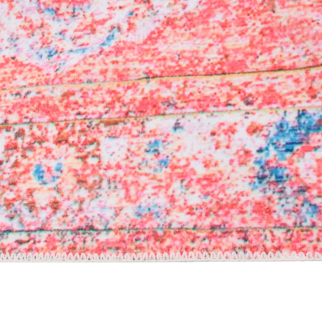 vidaXL Цветен килим с принт, миещ се, сгъваем, 140x200 см, полиестер