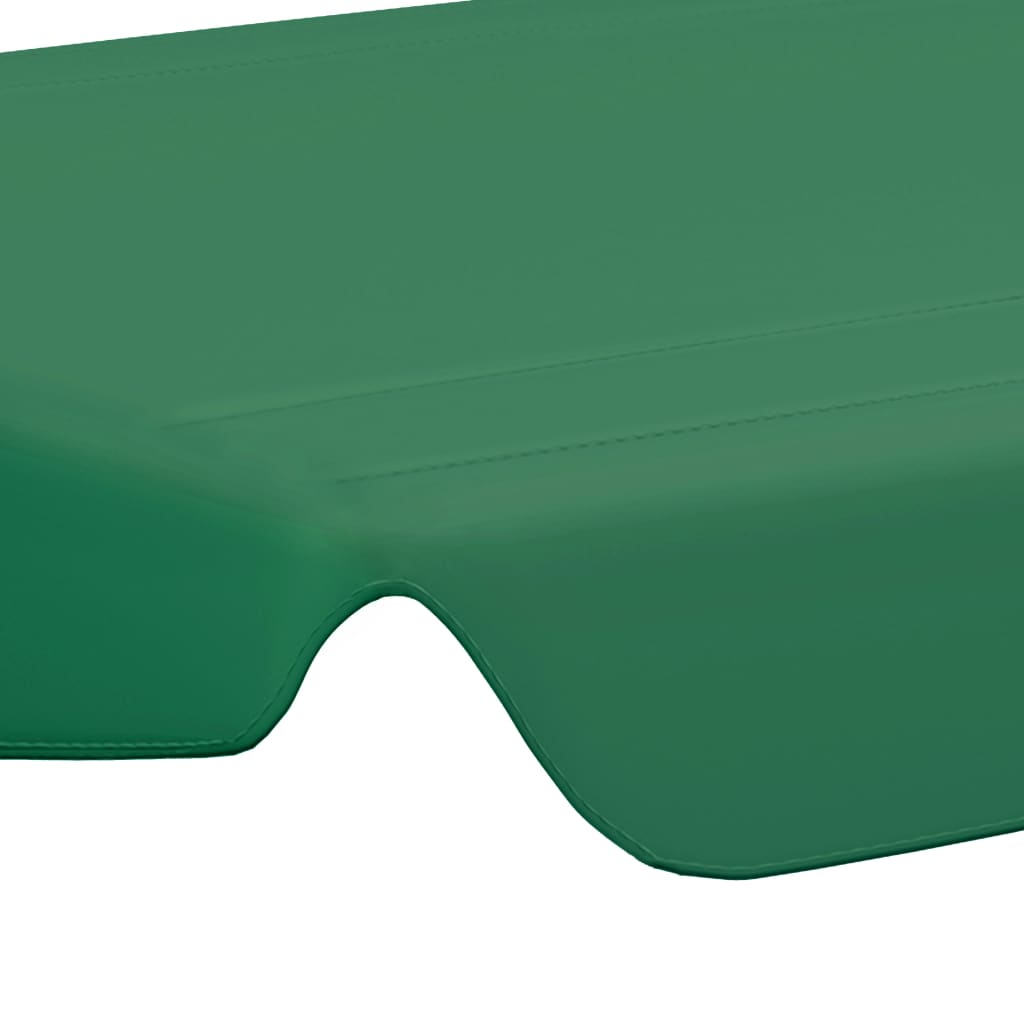 vidaXL Резервен сенник за градинска люлка, зелен, 150/130x105/70 см