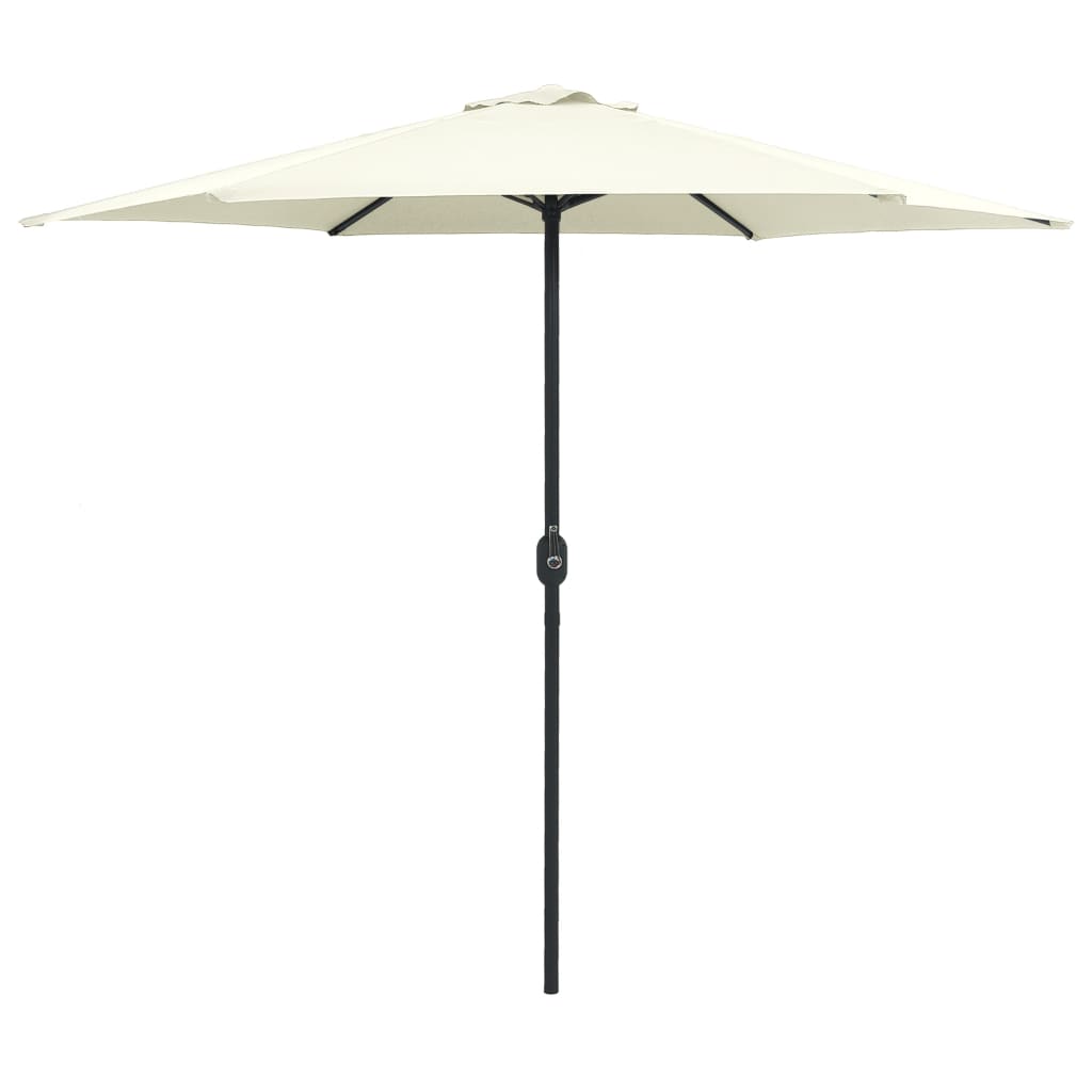 vidaXL Градински чадър с алуминиев прът, 270x246 см, пясъчнобял