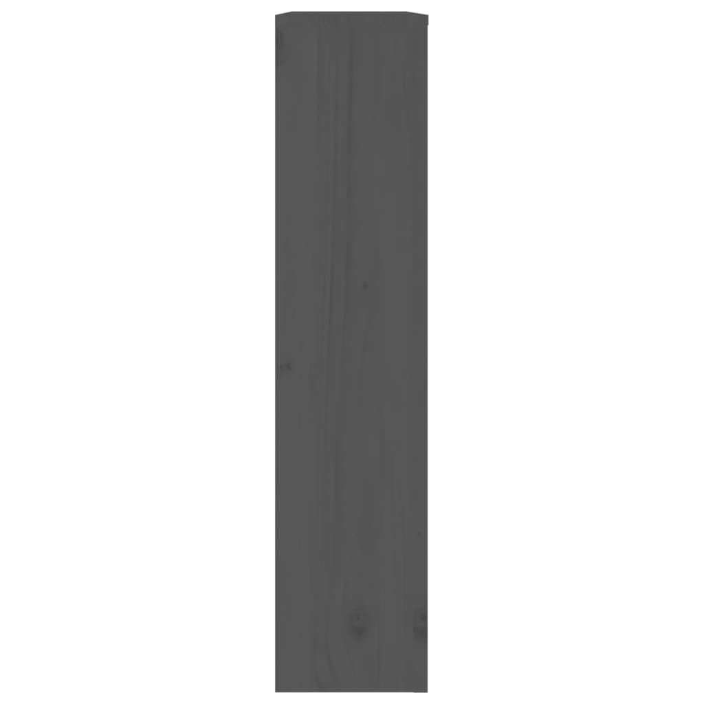 vidaXL Параван за радиатор, сив, 79,5x19x84 см, борово дърво масив