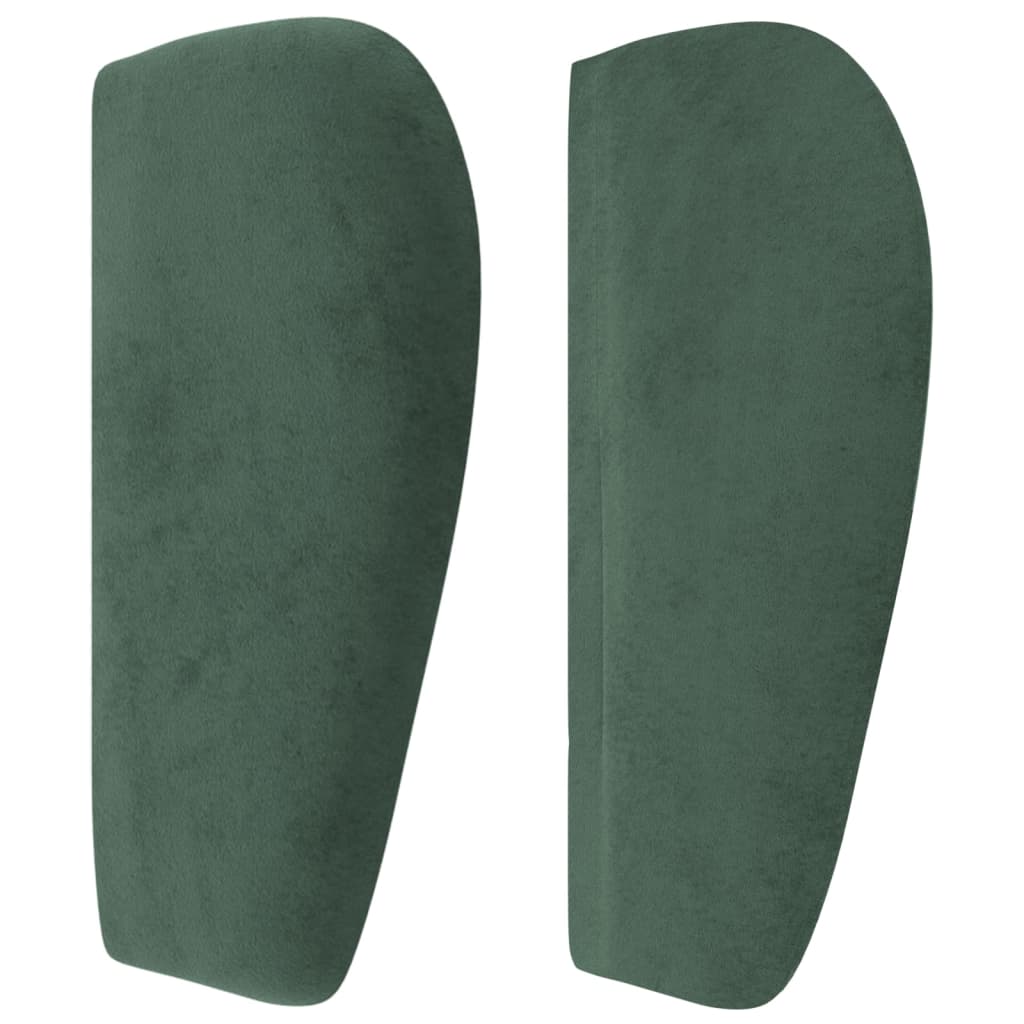 vidaXL Горна табла за легло с уши, тъмнозелена, 83x23x78/88 см, кадифе