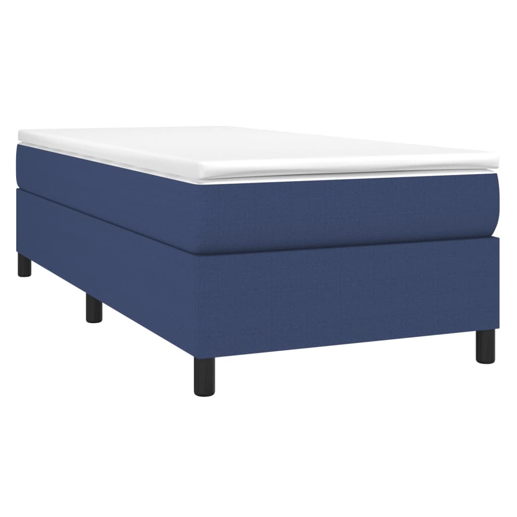 vidaXL Рамка за легло синя 90x200 см плат