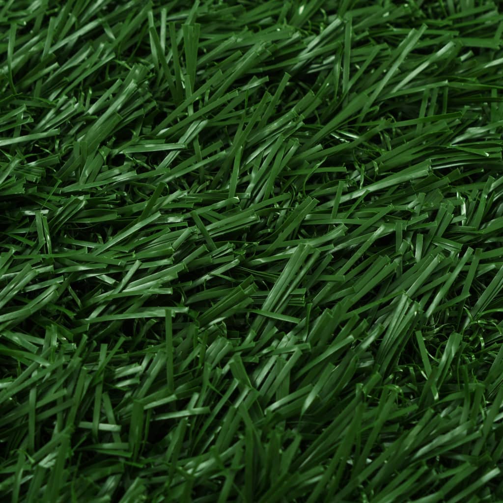 vidaXL Кучешка тоалетна с тава и изкуствена трева, зелена, 76x51x3 см