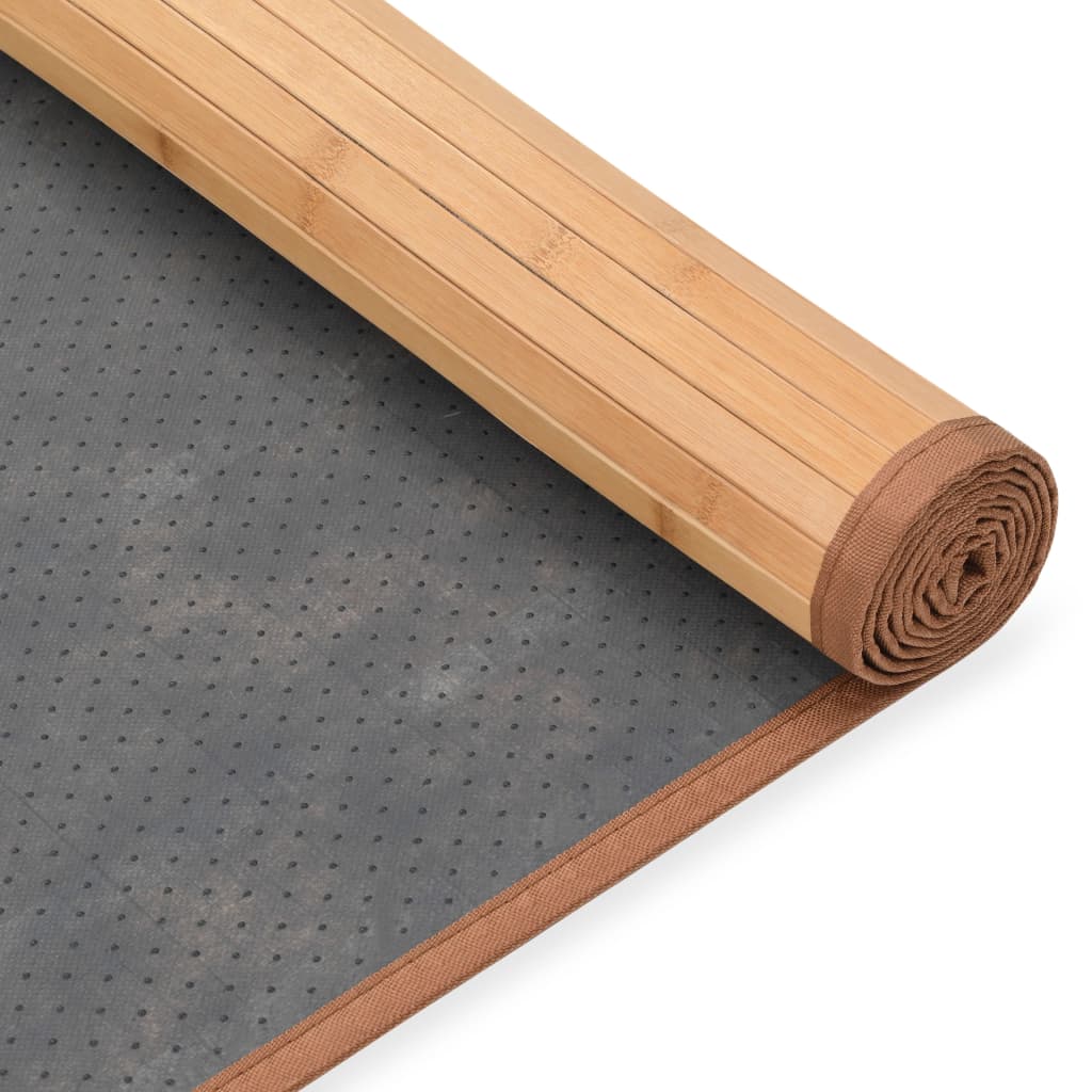 vidaXL Бамбуков килим, 100x160 см, кафяв