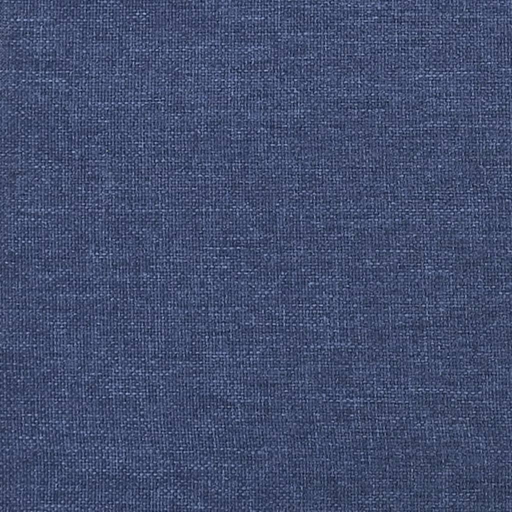 vidaXL Горна табла за легло с уши, синя, 203x23x118/128 см, плат