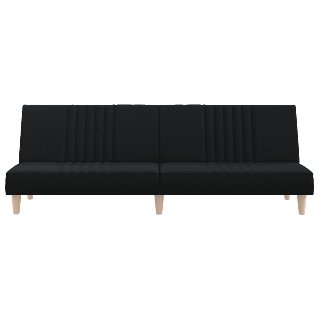 vidaXL Разтегателен диван, черен, плат