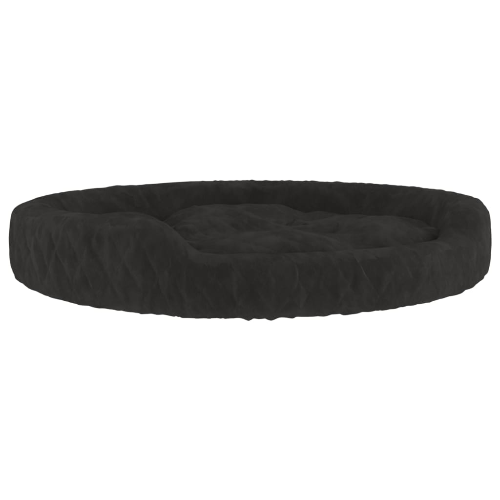 vidaXL Кучешко легло, черно, 70x55x23 см, плюш