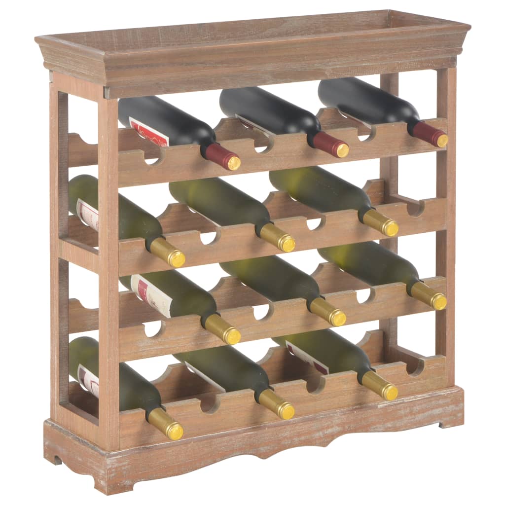 vidaXL Шкаф за вино, кафяв, 70x22,5x70,5 см, МДФ