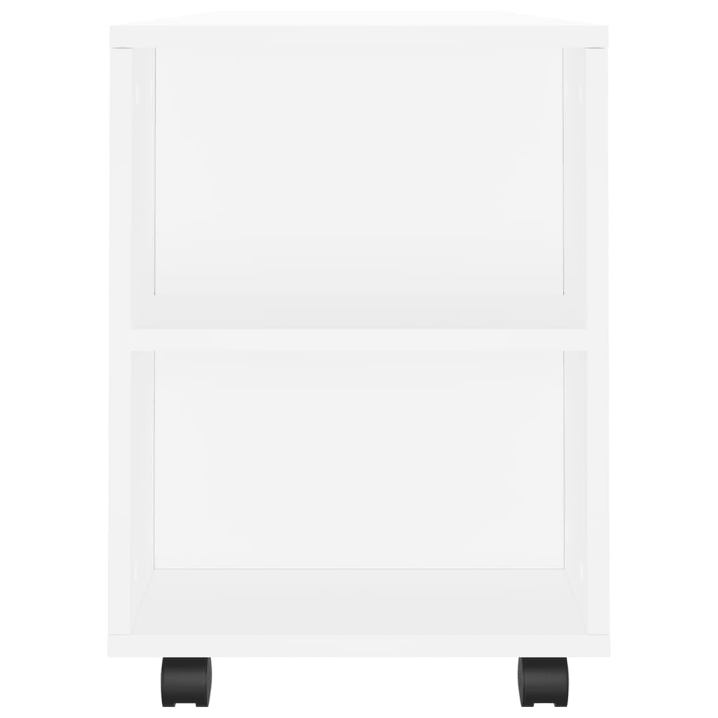 vidaXL ТВ шкаф, бял, 102x34,5x43 см, инженерно дърво