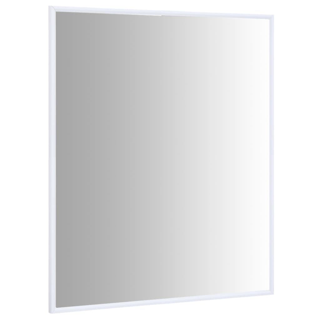 vidaXL Огледало, бяло, 80x60 см