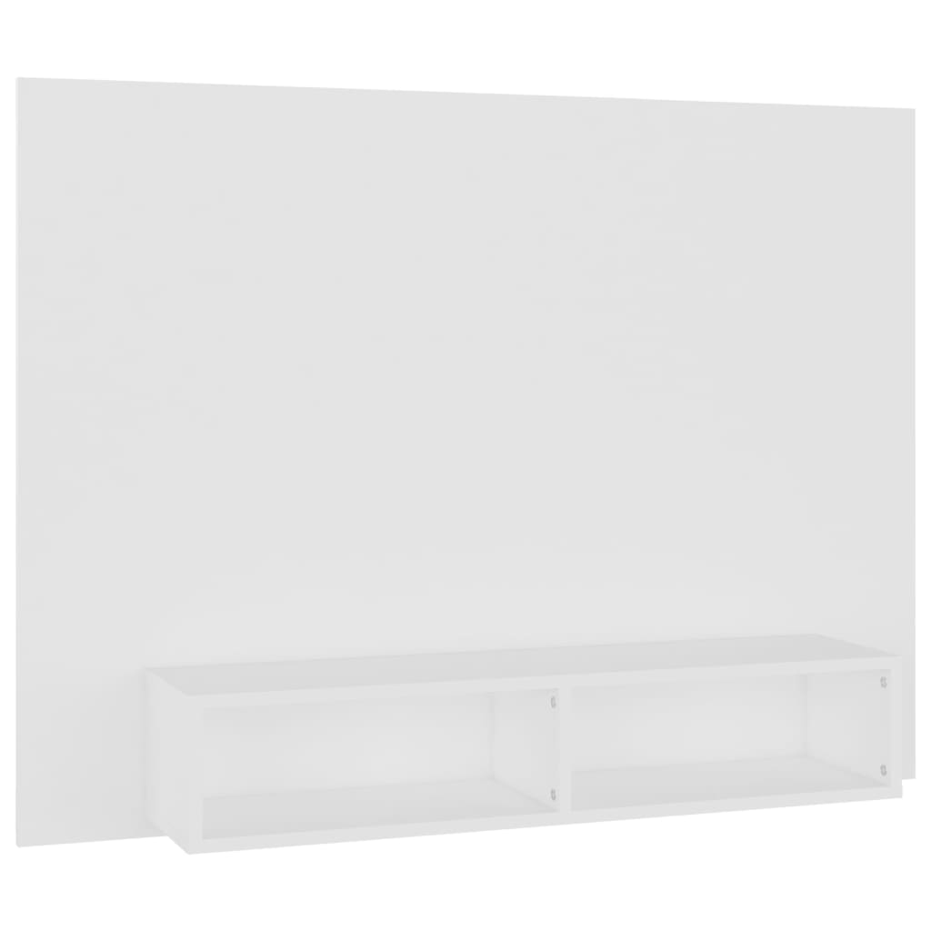 vidaXL Стенен ТВ шкаф, бял, 120x23,5x90 см, ПДЧ