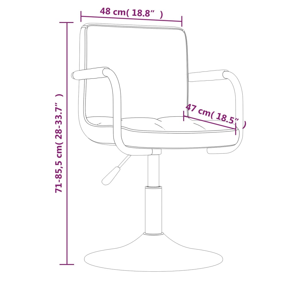 vidaXL Въртящи трапезни столове, 2 бр, кафяви, кадифе