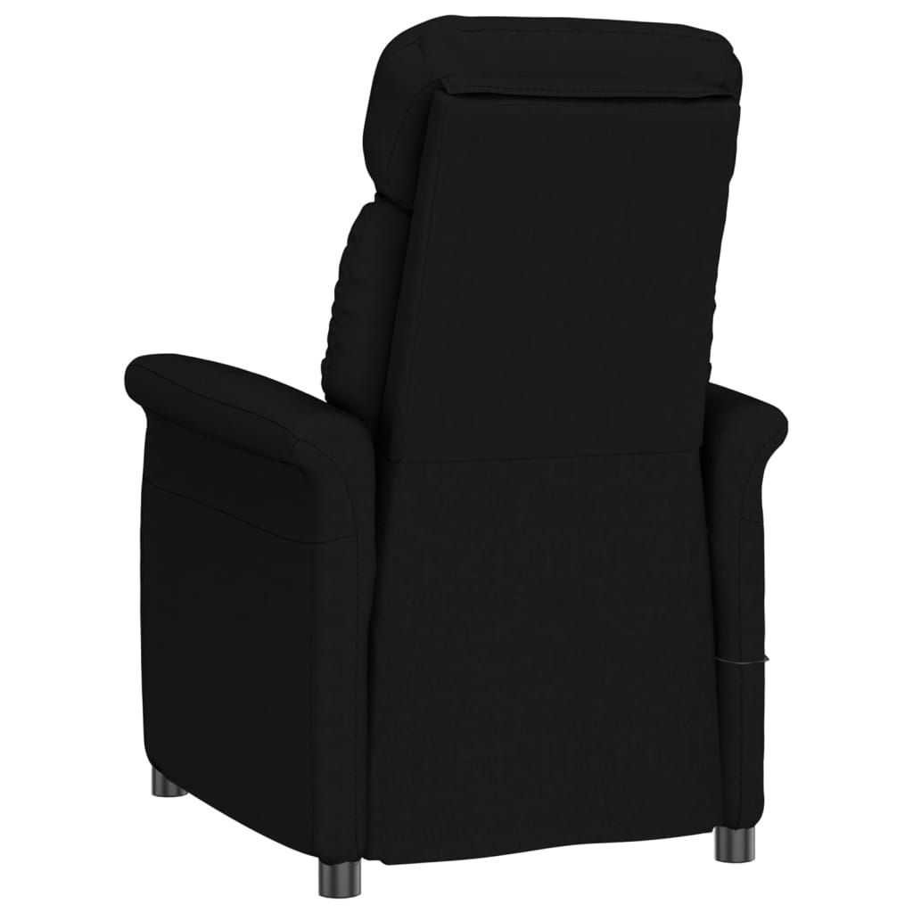 vidaXL Масажен стол, черен, изкуствен велур