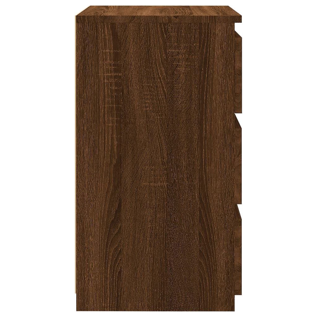 vidaXL Нощно шкафче, кафяв дъб, 40x35x62,5 см, инженерно дърво