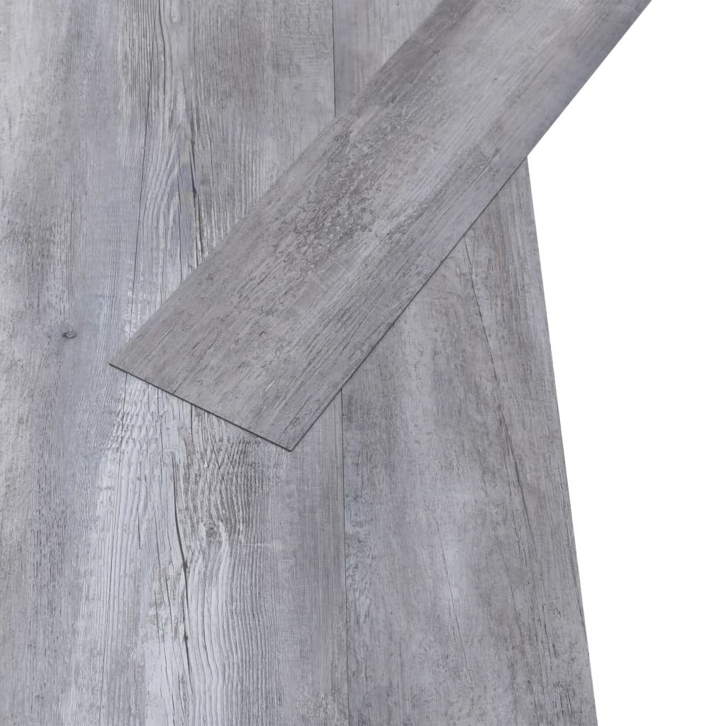 vidaXL Самозалепващи подови дъски, PVC, 2,51 м², 2 мм, сиво дърво мат
