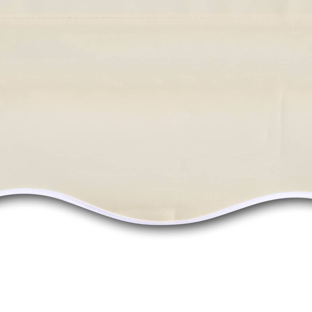 vidaXL Ръчно прибиращ се сенник, 600x300 см, кремав