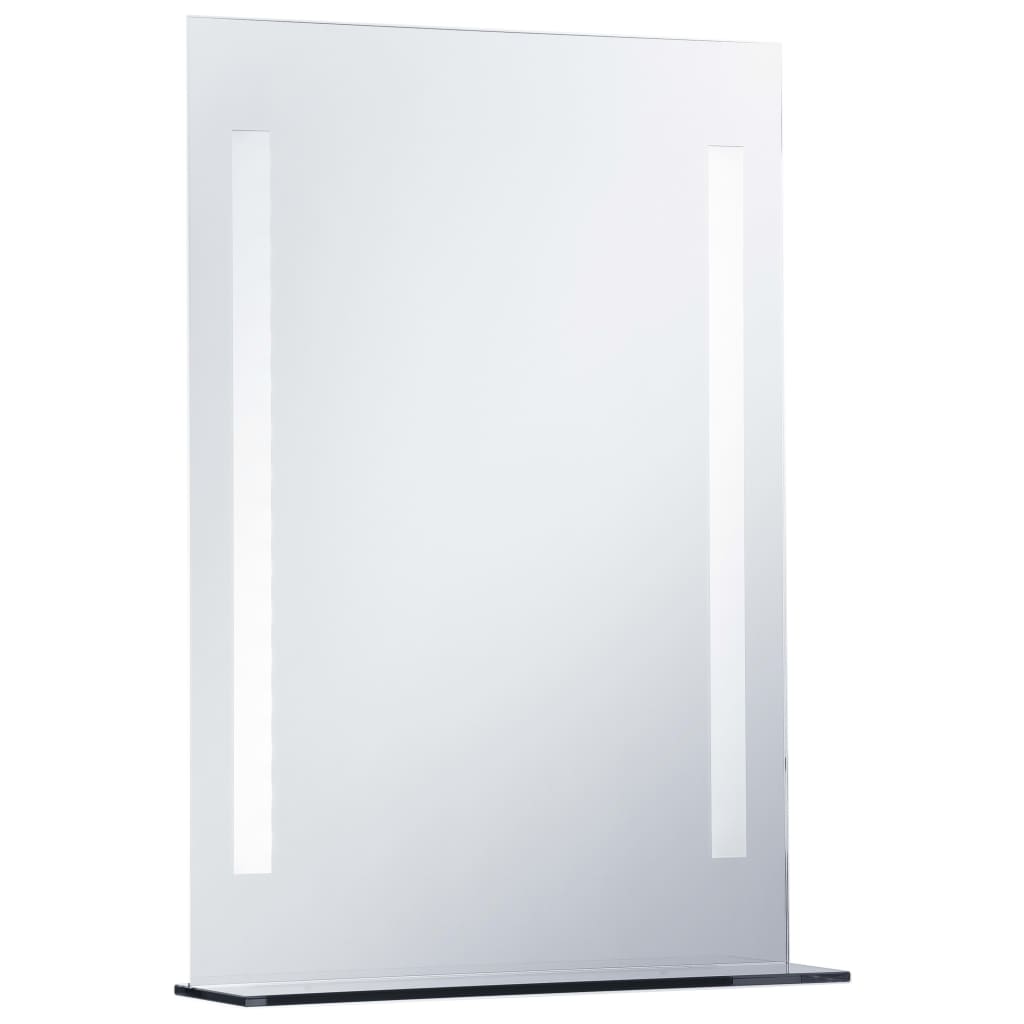 vidaXL LED стенно огледало за баня с рафт 50x70 см