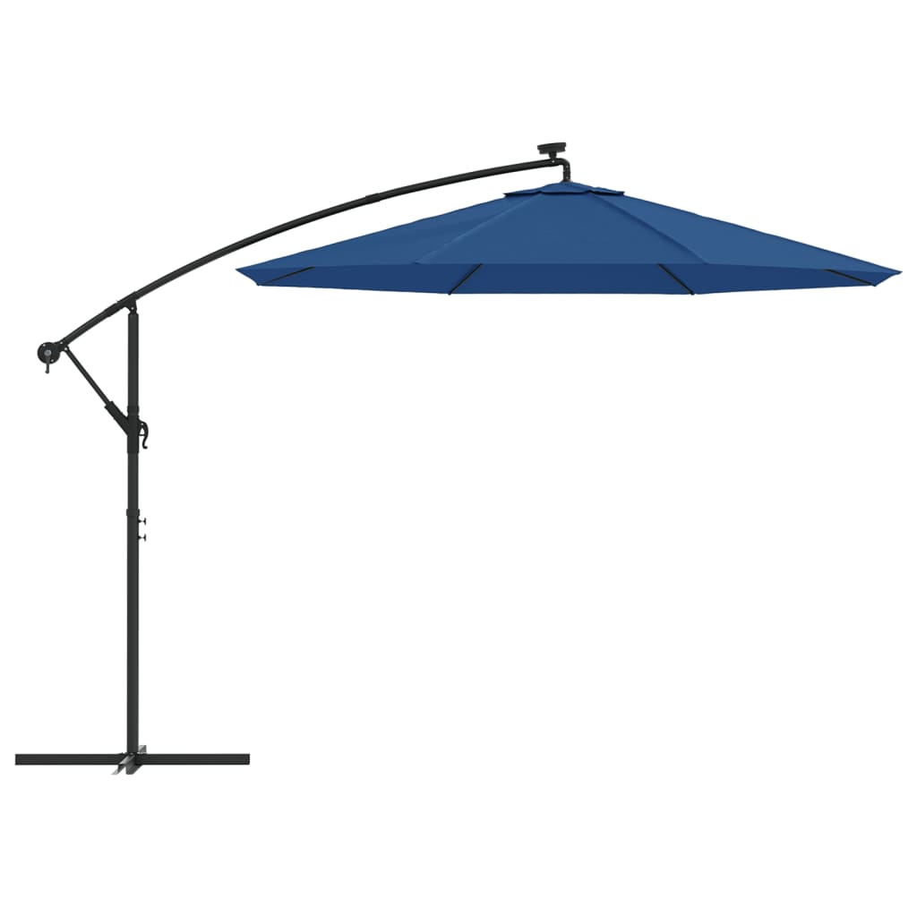 vidaXL Резервно покривало за чадър с чупещо рамо, лазурносиньо, 350 см