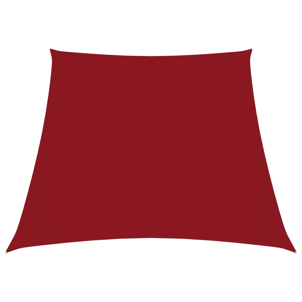 vidaXL Платно-сенник, Оксфорд текстил, трапец, 2/4x3 м, червено