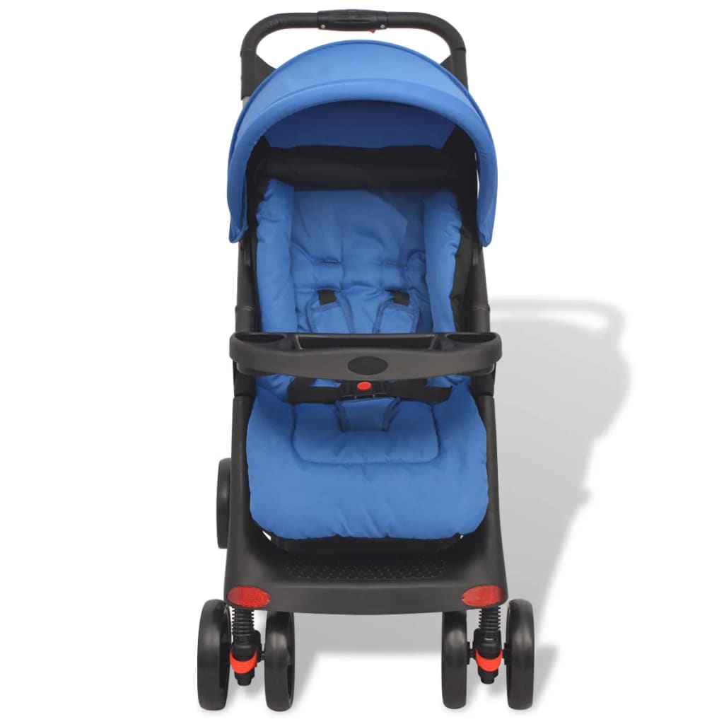 vidaXL Бебешка количка тип бъги, синя, 102x52x100 см
