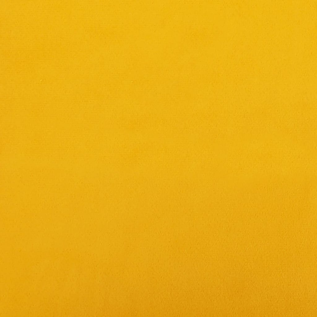 vidaXL Табуретка, жълта, 78x56x32 см, кадифе