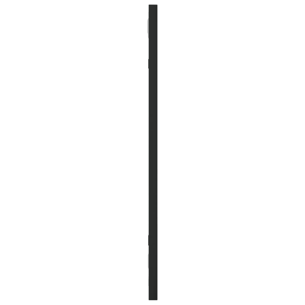 vidaXL Стенно огледало, черно, 20x50 см, правоъгълно, желязо